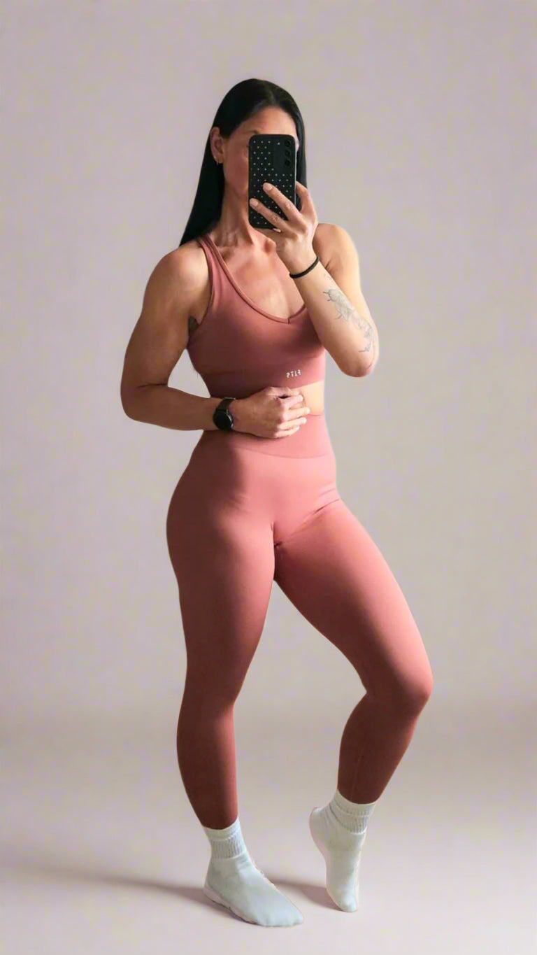 Fit Line Coral Leggings - Gym Fits