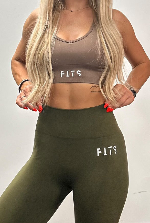 Forest Green Essential Gym Fits Leggings