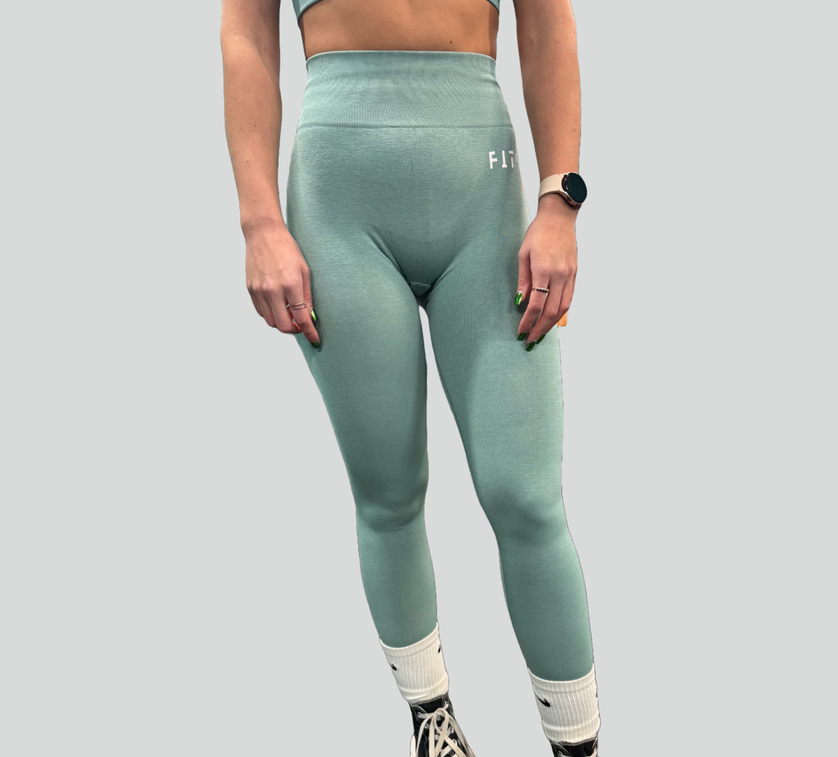 Mint Green Pastel Pump Leggings - Gym Fits