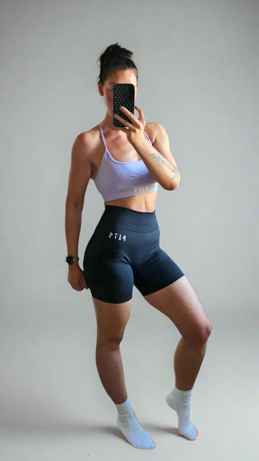 Black Pastel Pump Shorts - Gym Fits