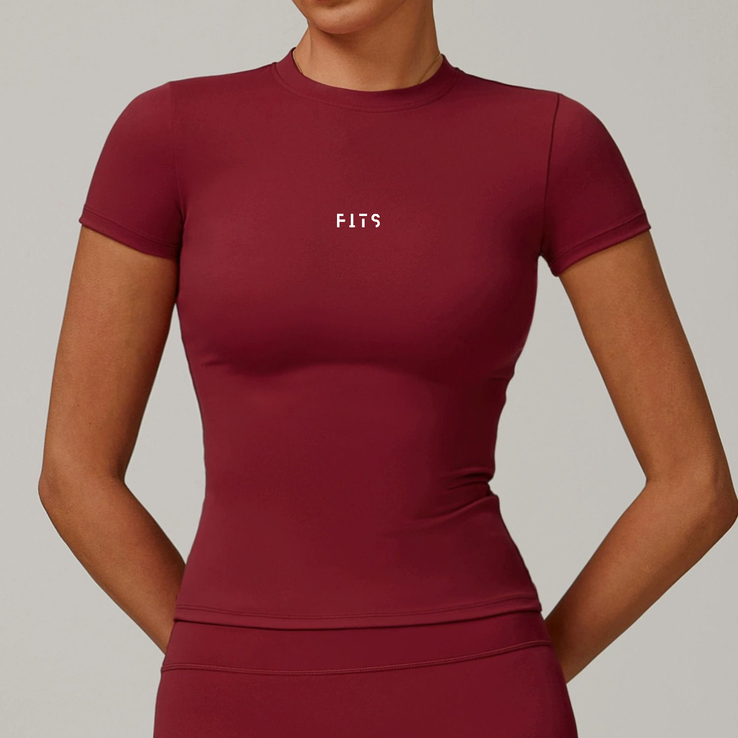 Compression Top Berry Red-2