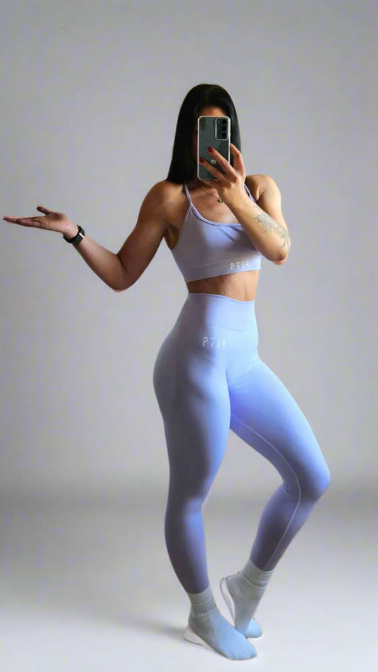 Lilac Pastel Pump Leggings - Gym Fits