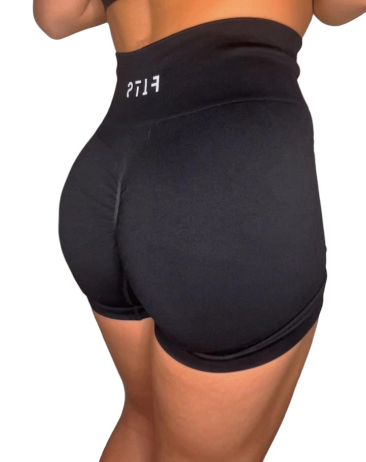 Gym Fits Black  Gymwear Shorts Scrunch Bum