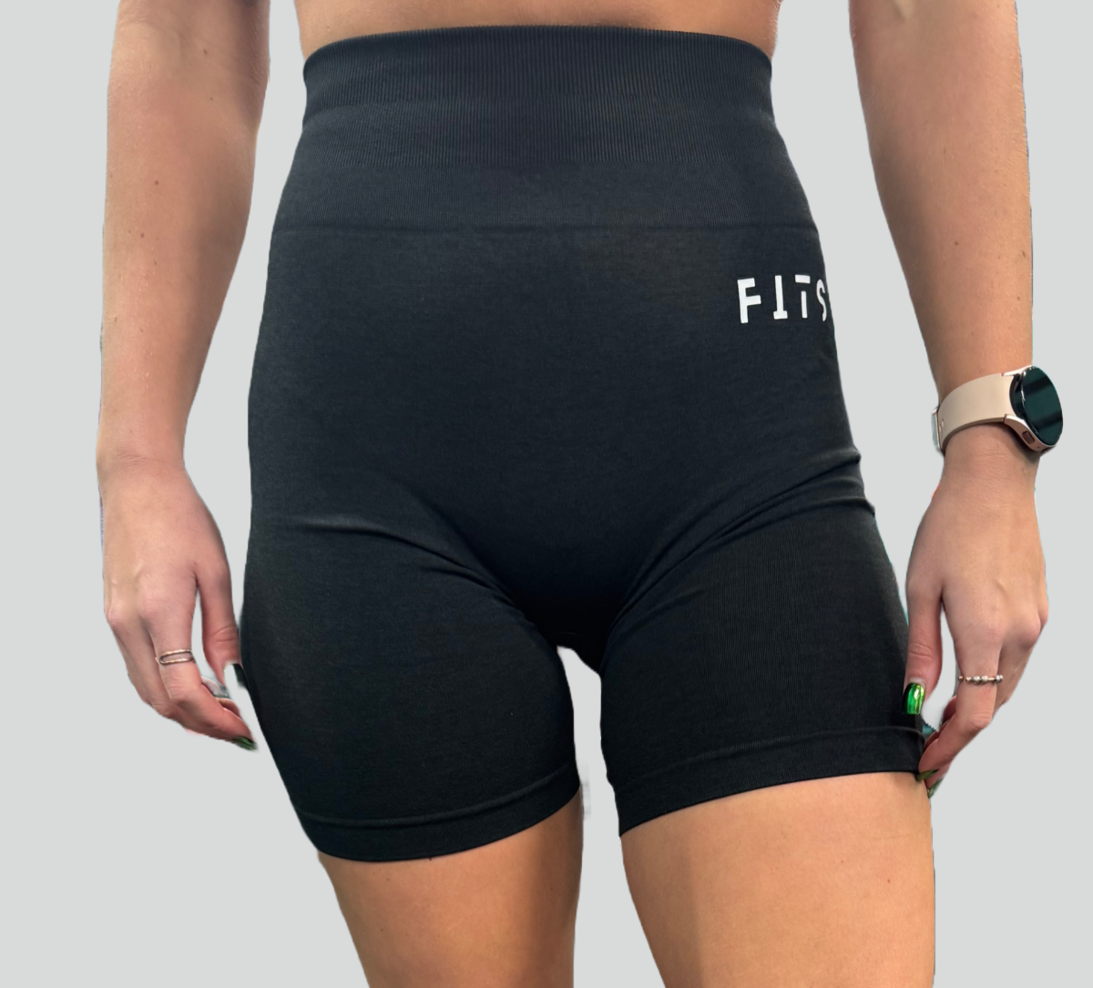 Black Pastel Pump Shorts