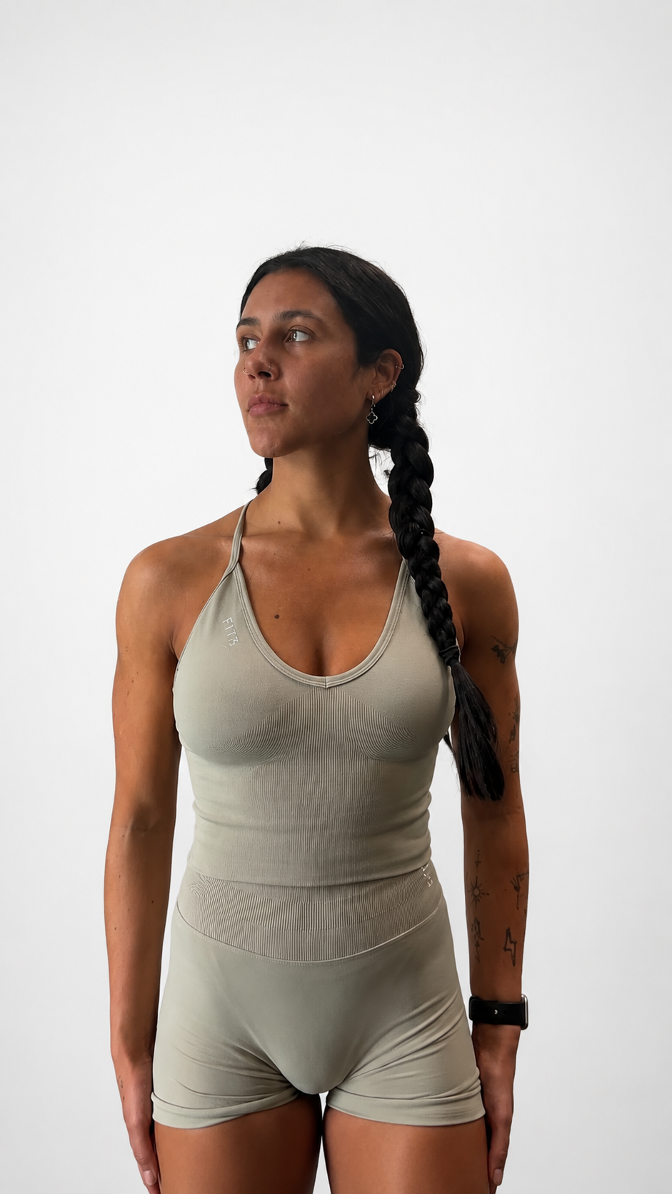 Muted Sage Long Line Sports Bra
