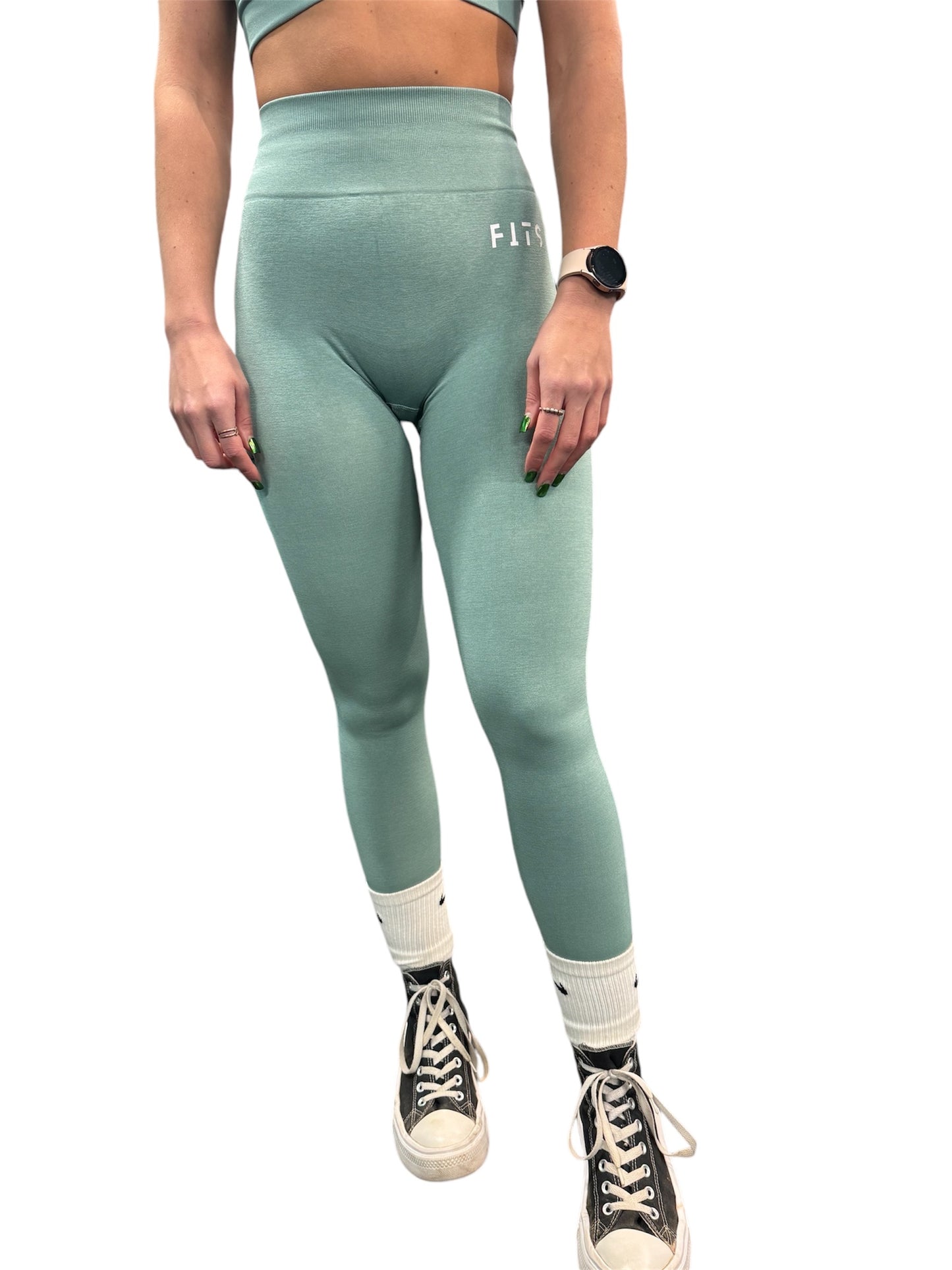 Mint Green Pastel Pump Leggings - Gym Fits