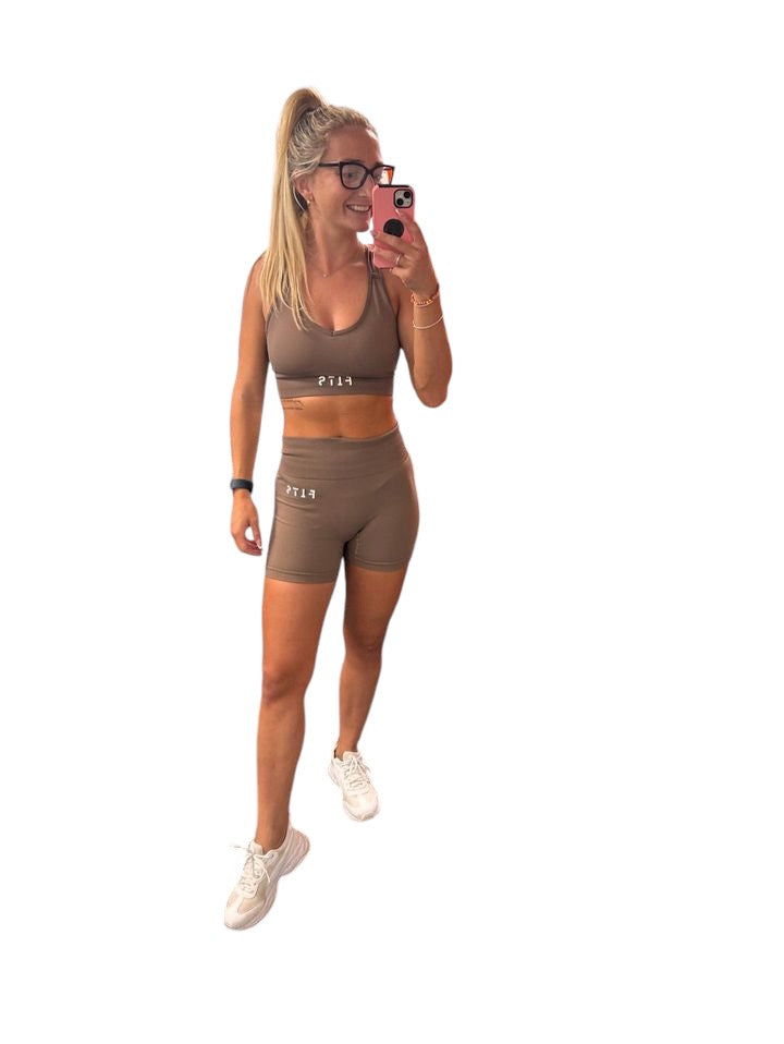 Womens Gymwear Camel Colour Shorts